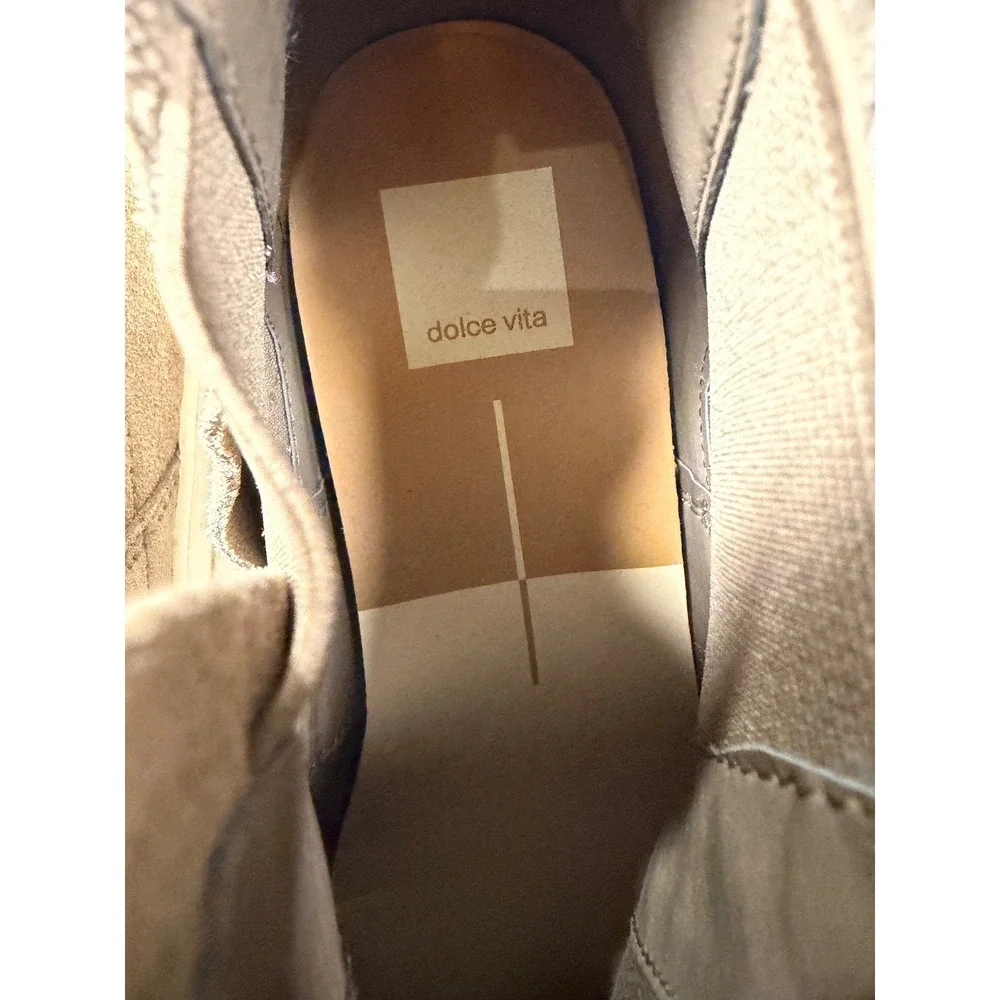 Dolce Vita Zabie Taupe Suede Hidden Wedge‎ Platform Sneakers Womens 9.5M